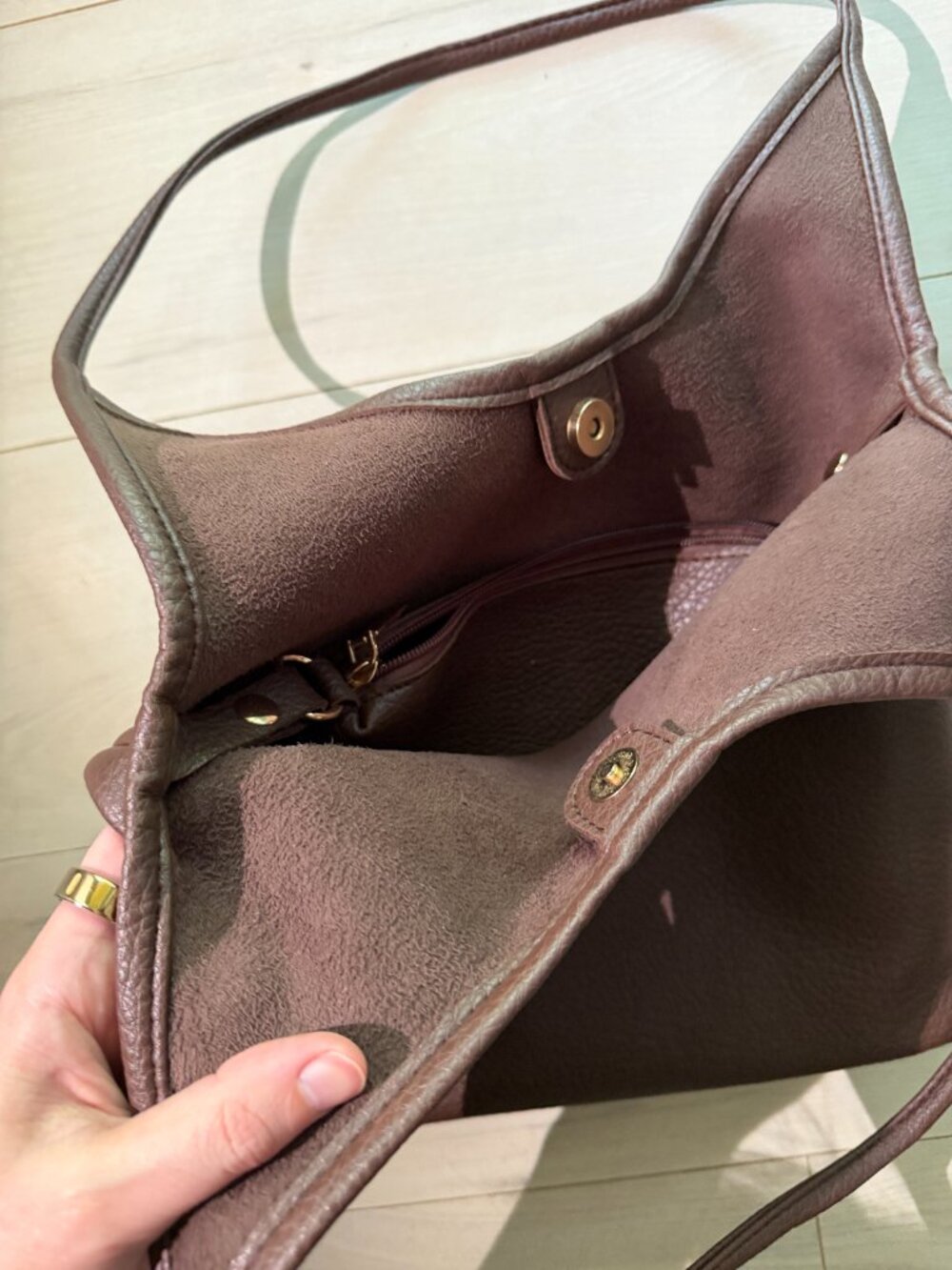 Montana West Leather Brown Shoulder Bag - Picture 4 of 7
